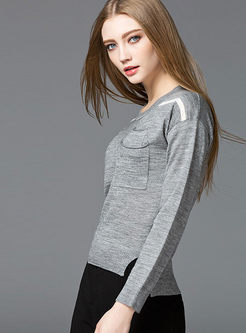 Fashion Asymmetrical Slim Sweater