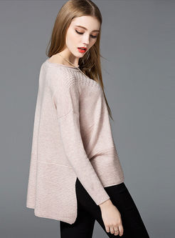 Elegant Loose Hollow O-neck Sweater