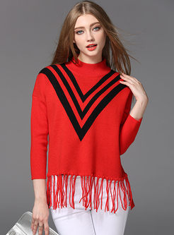 Chic Geometry Hit Color Sweater