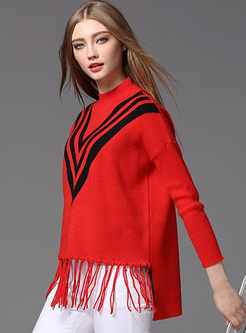 Chic Geometry Hit Color Sweater