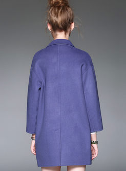 Notched Wool Slim Solid Brief Trench Coat
