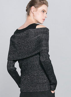 Fashion One Shoulder Slim Sweater