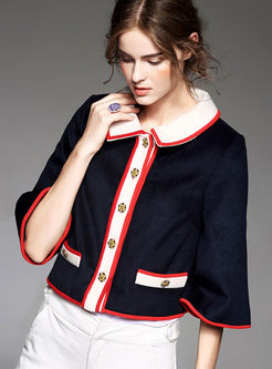Fashionable Loose Color-matched Coat