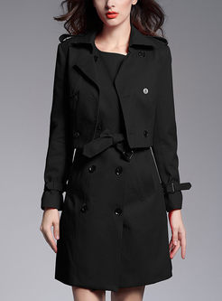 Classic Double-breasted Lapel Slim Trench Coat