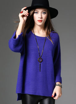 Causal Solid Color Loose Stylish Sweater