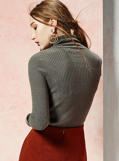 Fashion Long Sleeve Turtle Neck Sweater
