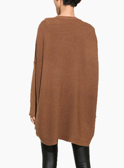 Oversized Pocket Patch Knitted Sweater
