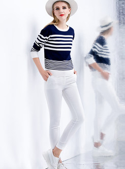 Chic Stripe Hit Color Sweater