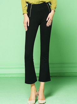 Casual Zipper Ankle-Length Slim Stylish Pants