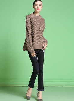 Geometric Wave Thick Stylish Pullover Sweater