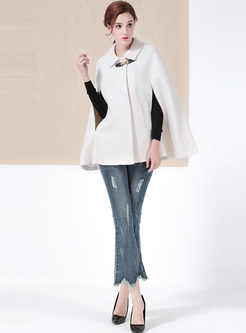 Sleeveless Cloak Woolen Coat