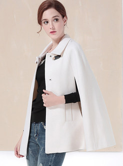 Sleeveless Cloak Woolen Coat