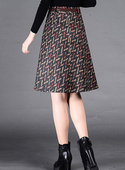 Multi Color High-Waist A-Line Stylish Skirt