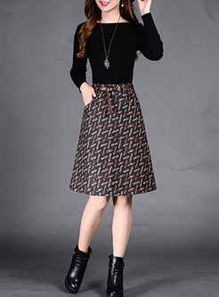 Multi Color High-Waist A-Line Stylish Skirt