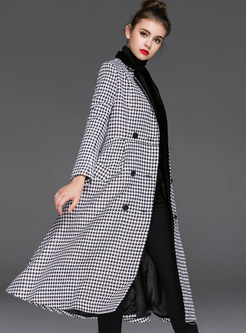Classical Grid Hit Color Trench Coat