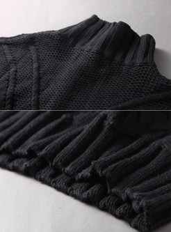 Turtle Neck Knit Loose Stylish Sweater