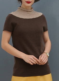 Fashion Hit Color Slim Sweater