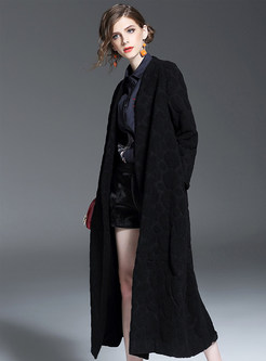 Cardigan Plus Size Wool Long Sleeve Coat