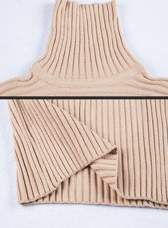 Turtle Neck Striped Casual Pullover Sweater