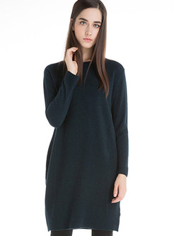 Brief Loose Solid Color Thick Sweater
