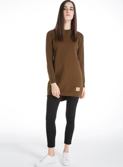 Brief Oversize Pullover Knit Wool Sweater
