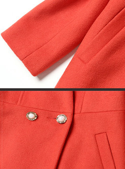 Brief Wool Thick Stylish Long Sleeve Coat
