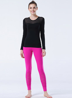 Patch Slim Long Sleeve T-Shirt For Sport