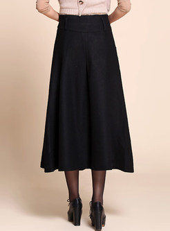 Oversize Thick High Waist Zipper Expansion Skirt
