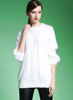 Loose Lantern Sleeve Thick Knitted Sweater