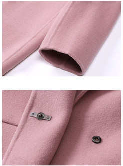 Stylish Lapel One-button Cashmere Coat