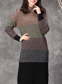 Chic Hit Color Stripe Pullover Sweater