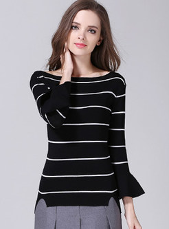 Fashion Stripe Slim Hit Color Sweater