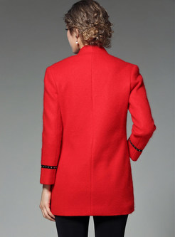 Brief Work Wool Red Slim Stylish Blazer