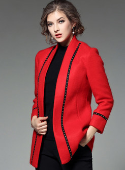 Brief Work Wool Red Slim Stylish Blazer