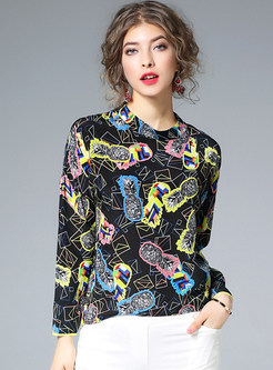 Chic Hit Color Bat Sleeve Silk T-shirt