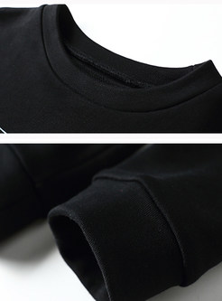 Stylish Long Sleeve Letters Sweatshirt 