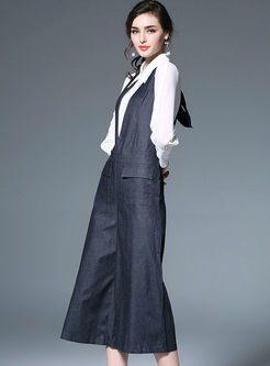 Brief OL Loose Ankle-length Straight Pants