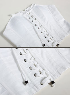 High-end Slash Neck Nipped Waist Print Three-piece Suit