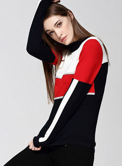 Chic Hit Color Long Sleeve Sweater