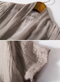 Casual Linen Asymmetric Cardigan Half Sleeve Kimono