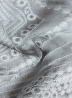 Vintage Patch Embroidery Silk Shift Dress