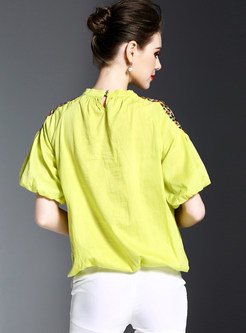 Fashion Loose Lantern Sleeve T-shirt