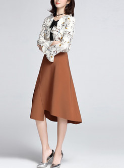 Fashion Asymmetrical High Waist Skirt