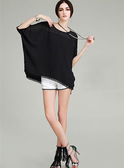 Casual Loose Tassel Patchwork T-shirt
