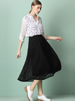 Stylish Lace Hollow Out Skirt