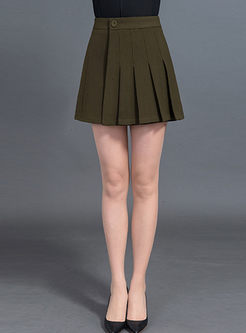 Stylish Asymmetric Slit A-line Skirt
