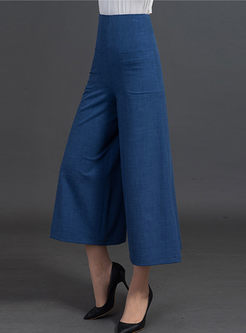 Casual Loose Ankle-length Wide Leg Pants