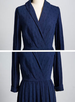 Elegant 3/4 Sleeve V-neck Maxi Dress
