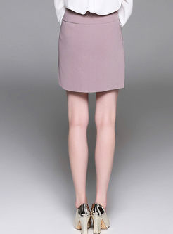Stylish Asymmetric Patchwork Mini Skirt