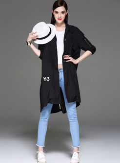 Casual Loose Long Sleeve Patchwork Coat